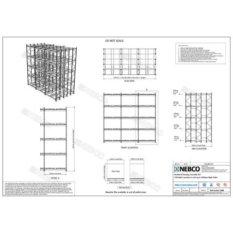 Push Back Racking 2D CAD